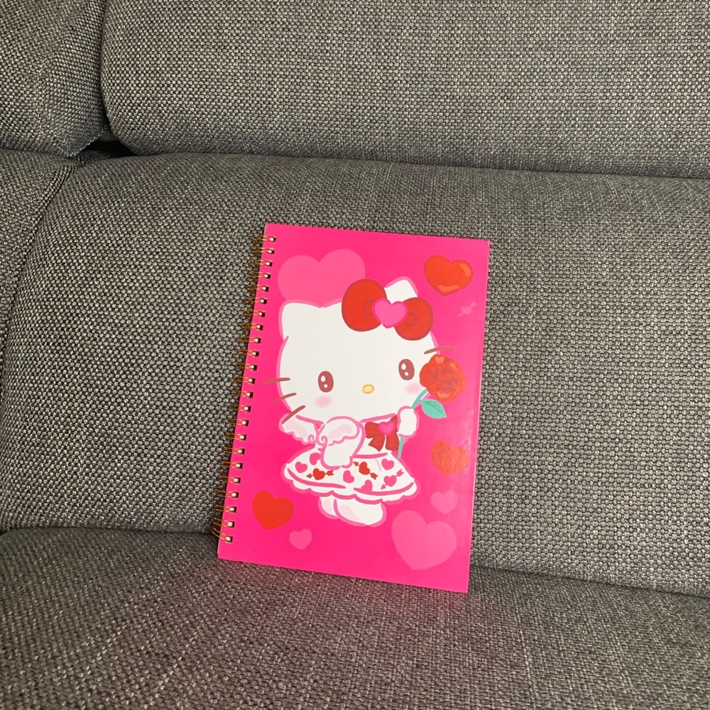 Hello Kitty Pink Notebook with Red Accents